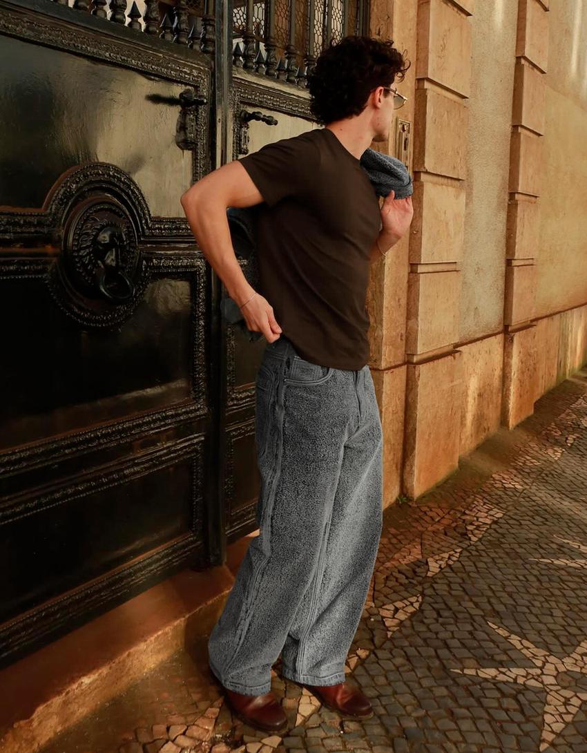 Camiseta manga corta-Marrón