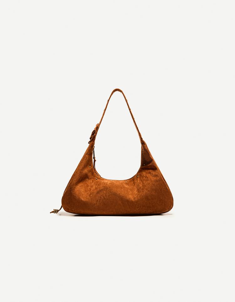 Faux suede bag
