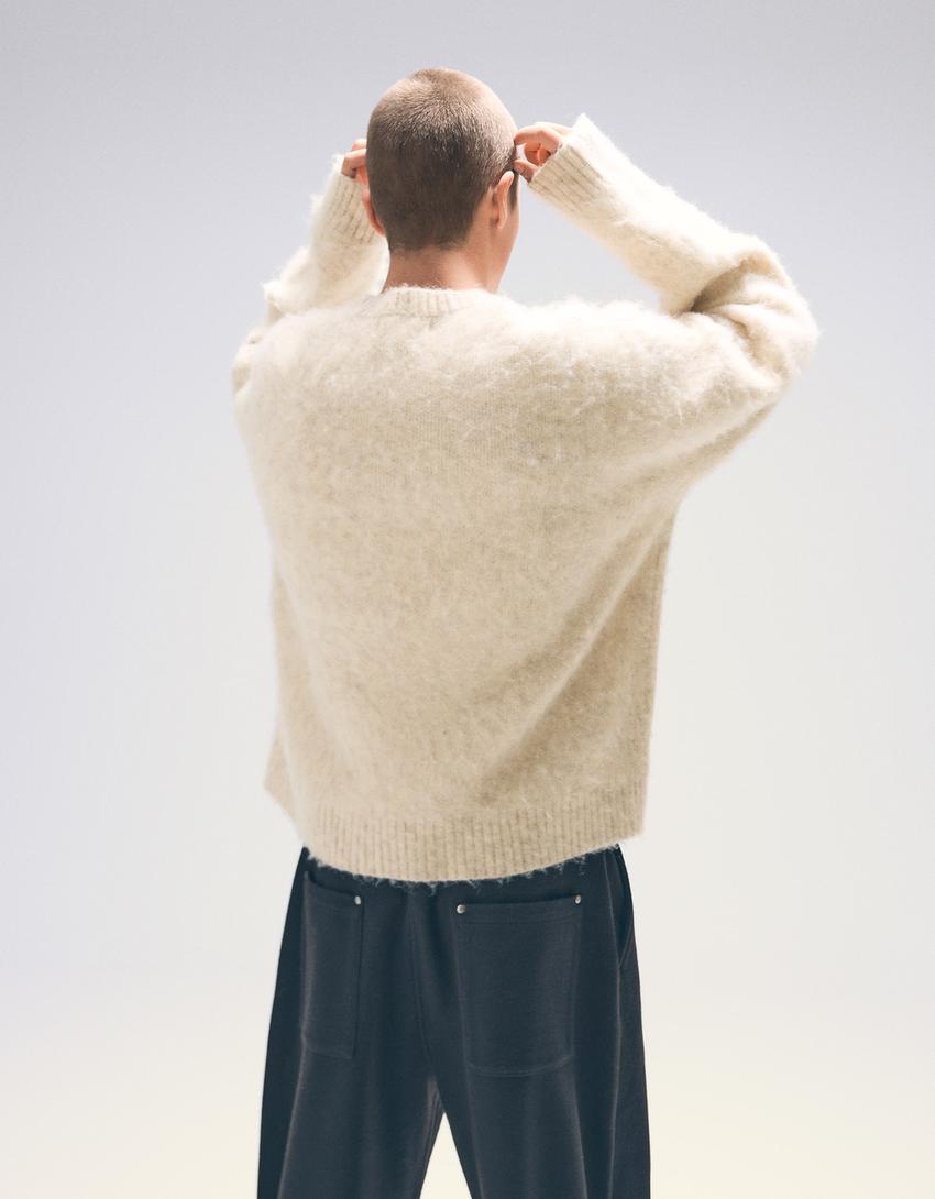 Jersei efecte pèl-Beix