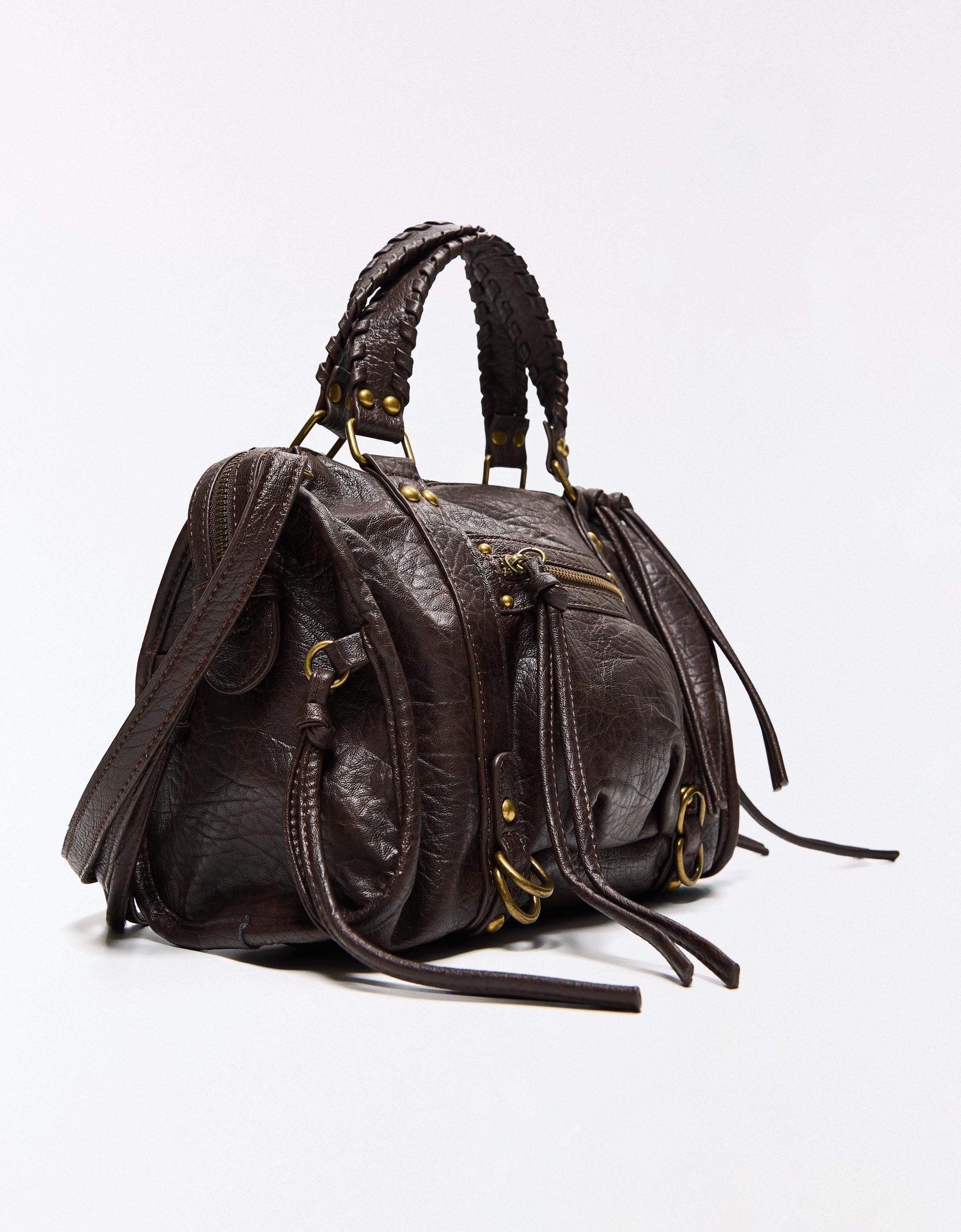 Bowling bag with straps — Brown