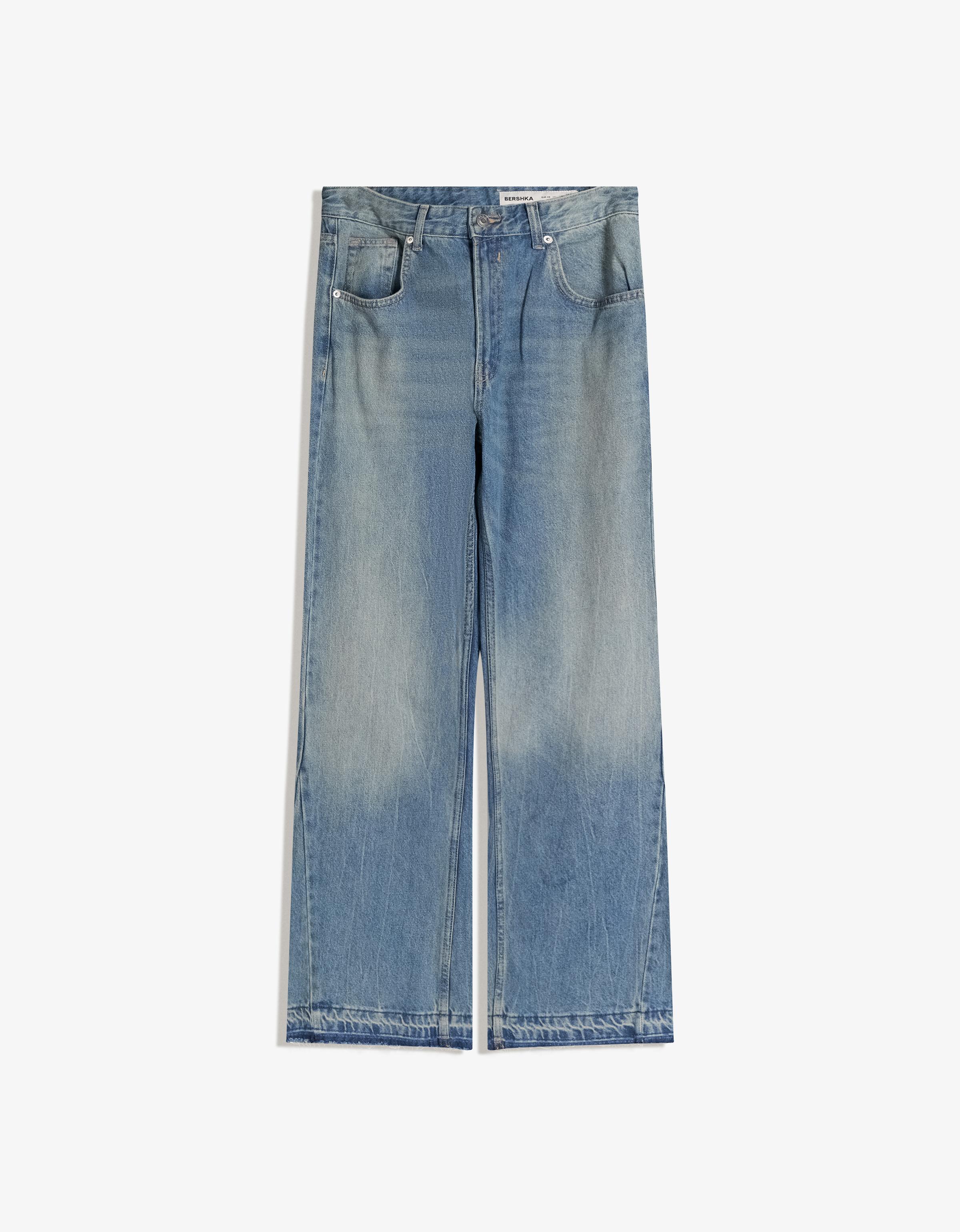 Straight-fit flared jeans — Light blue