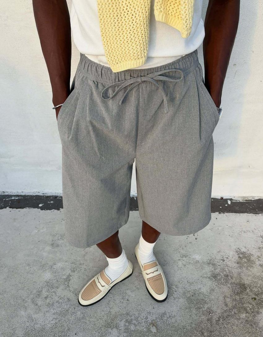 Baggy joggingbermuda-Szürke-1
