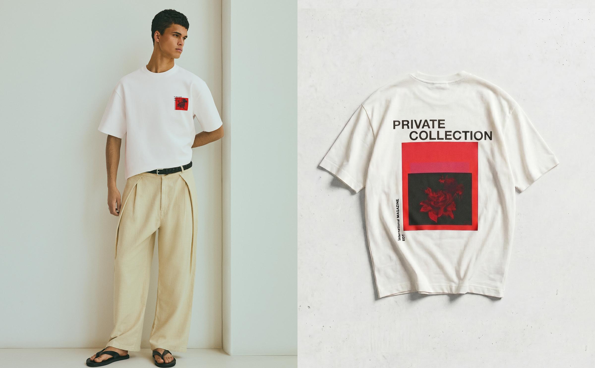 Printed interlock sweatshirt — Off white