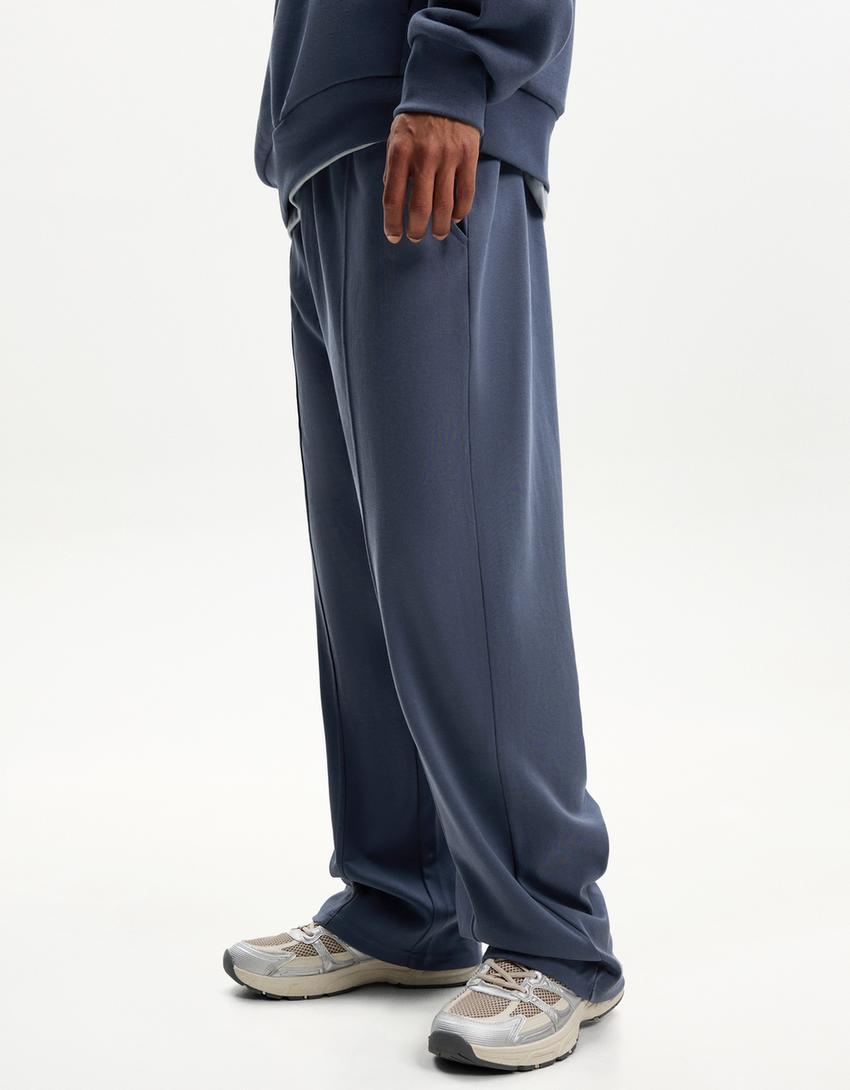 Wide-Leg-Hose-Dunkelblau-2