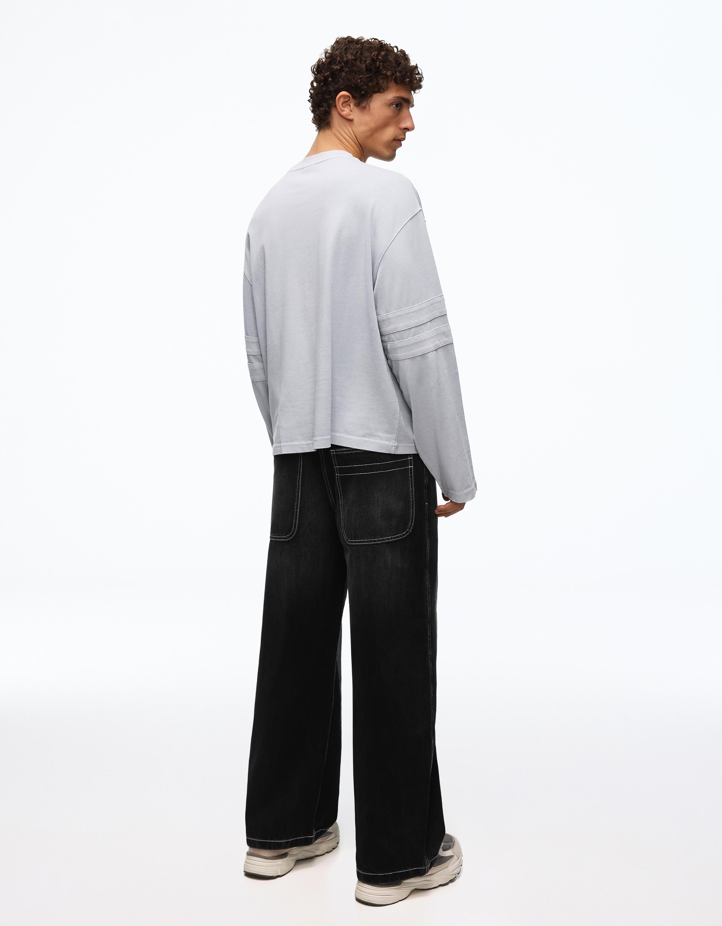 Bershka Baggy fit skater jean görsel 6