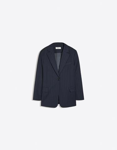 Fitted blazer with back buttons — Navy 6