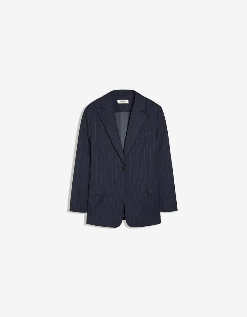 Blazer fitted botones traseros-Marino