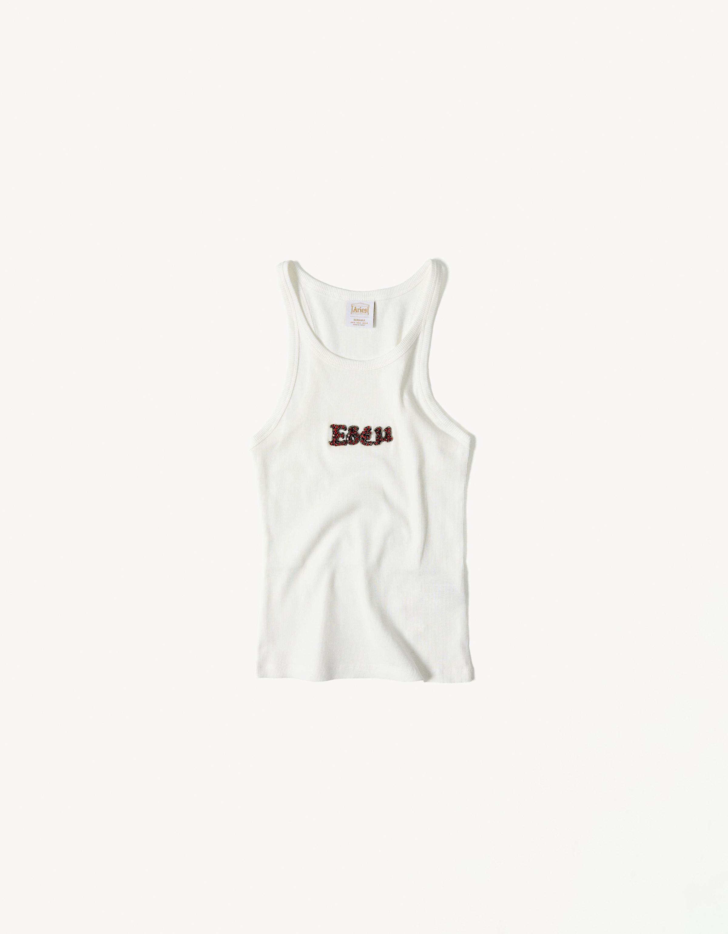 Bershka ARIES X BERSHKA baskılı askılı top görsel 5
