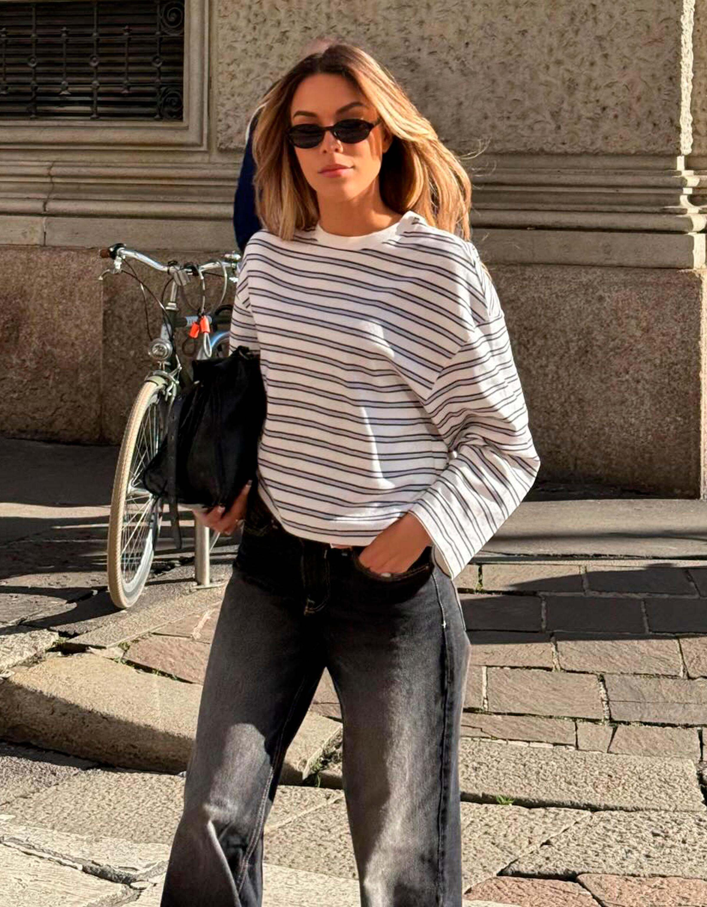 Uzun kollu baskılı tişört - Görsel 150