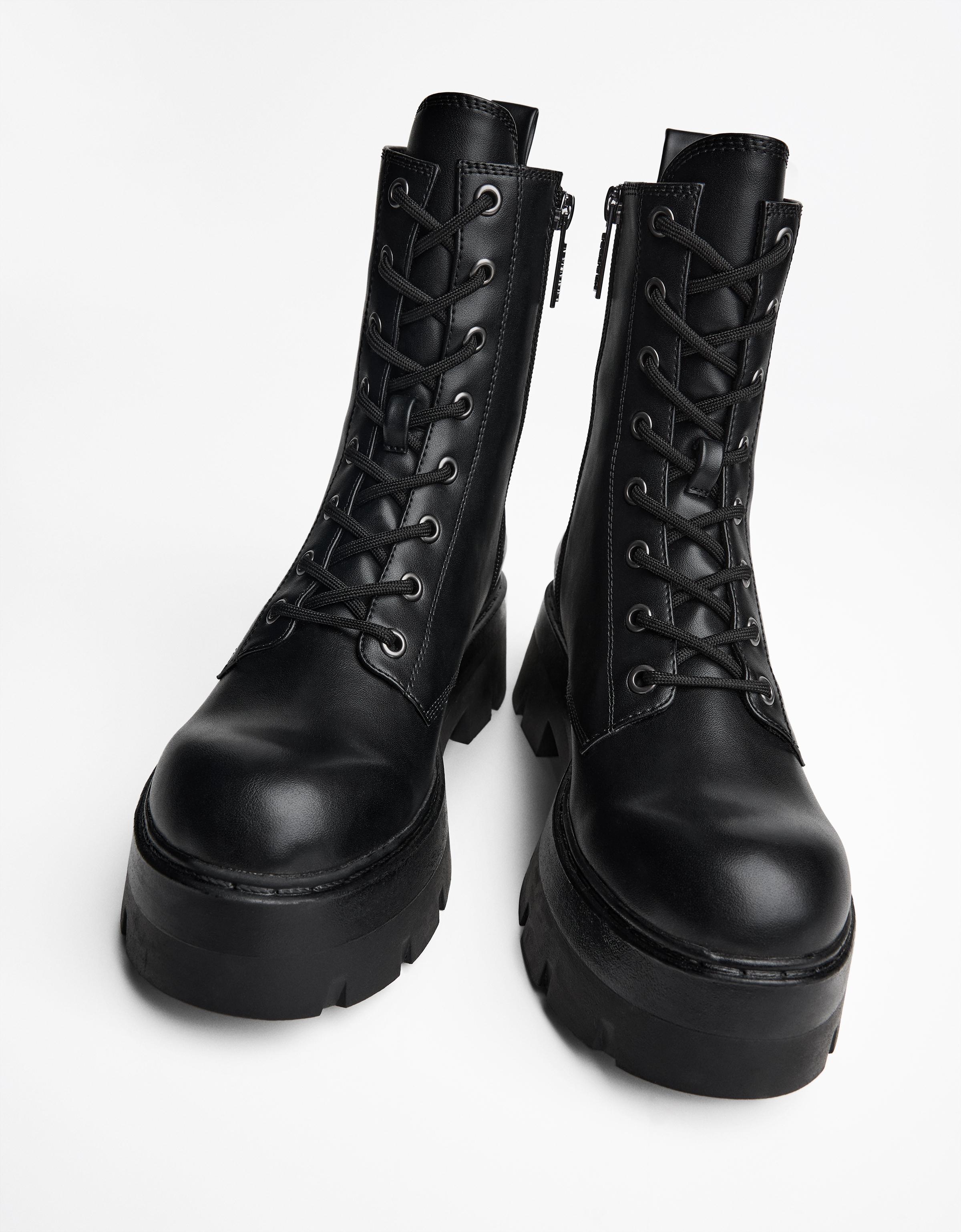 新品BERSHKA厚底シャークソールスノーブーツ４１ Lace-up ankle boots - Women | Bershka
