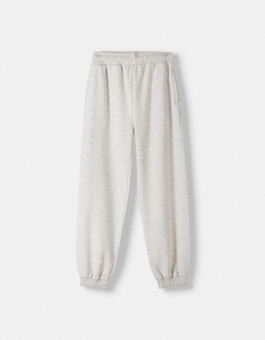 Ensemble sweat et pantalon molleton-Gris-6