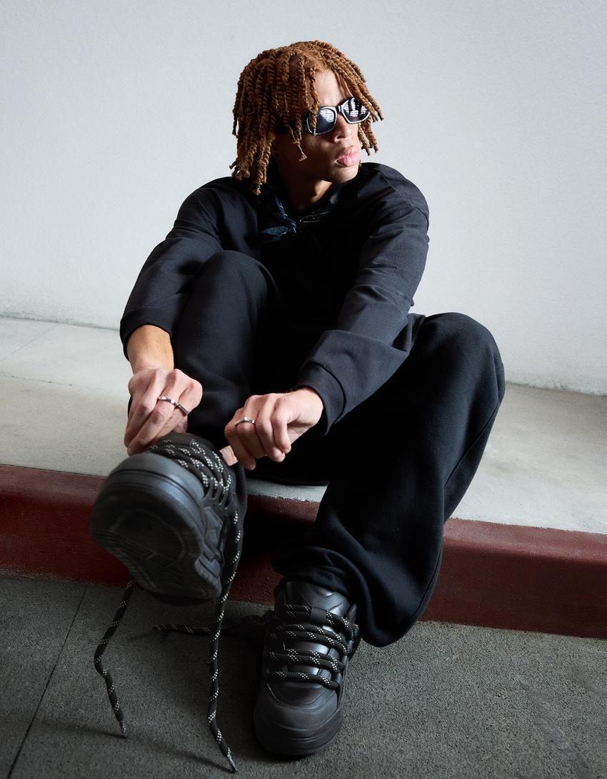 Adidași skate voluminoși-Negru