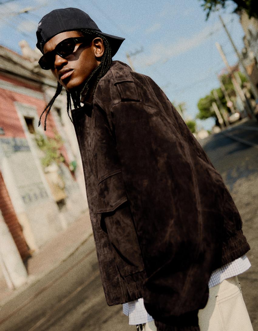 Δερμάτινο μπουφάν-Καφέ