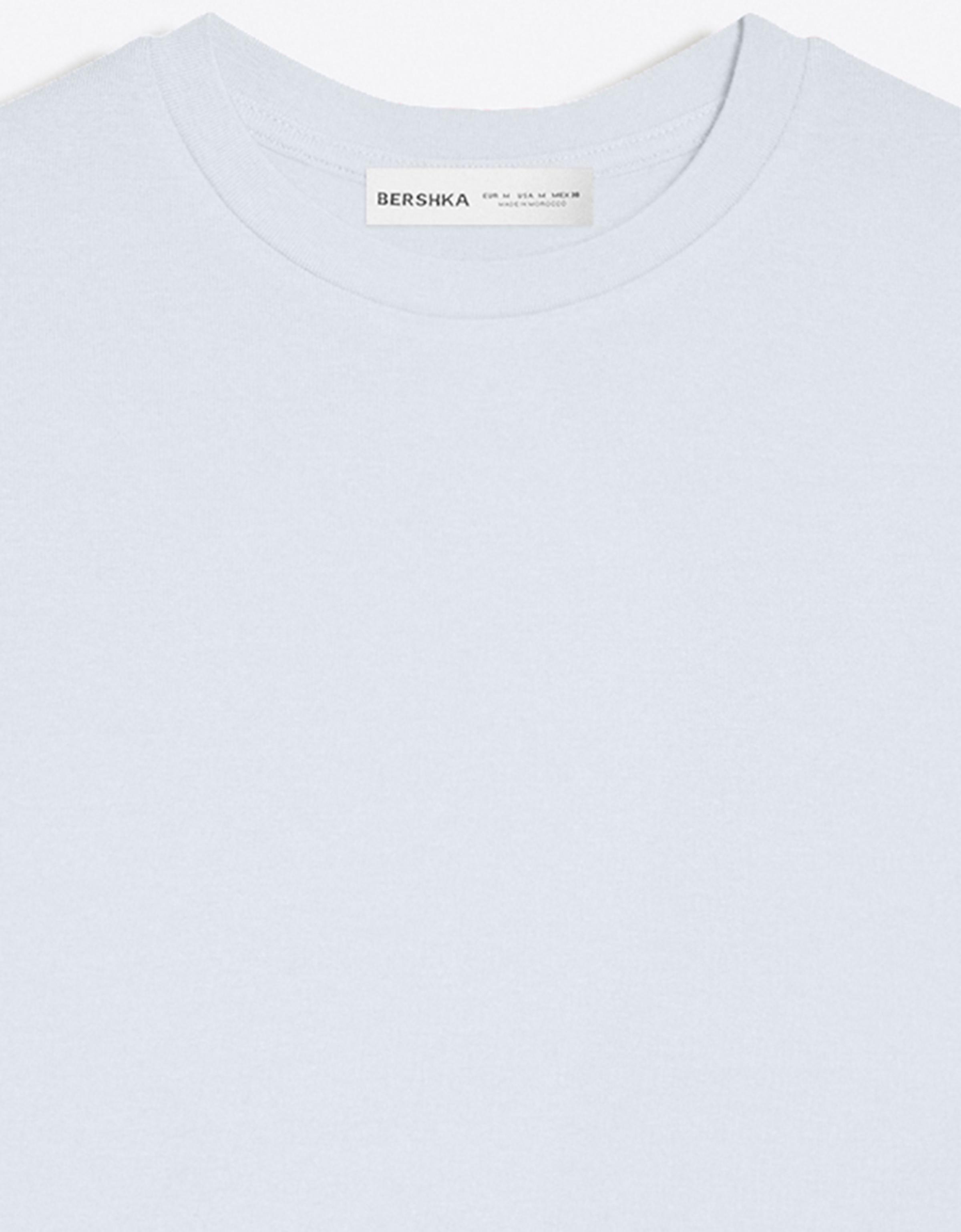 Short sleeve round neck T-shirt — Light blue