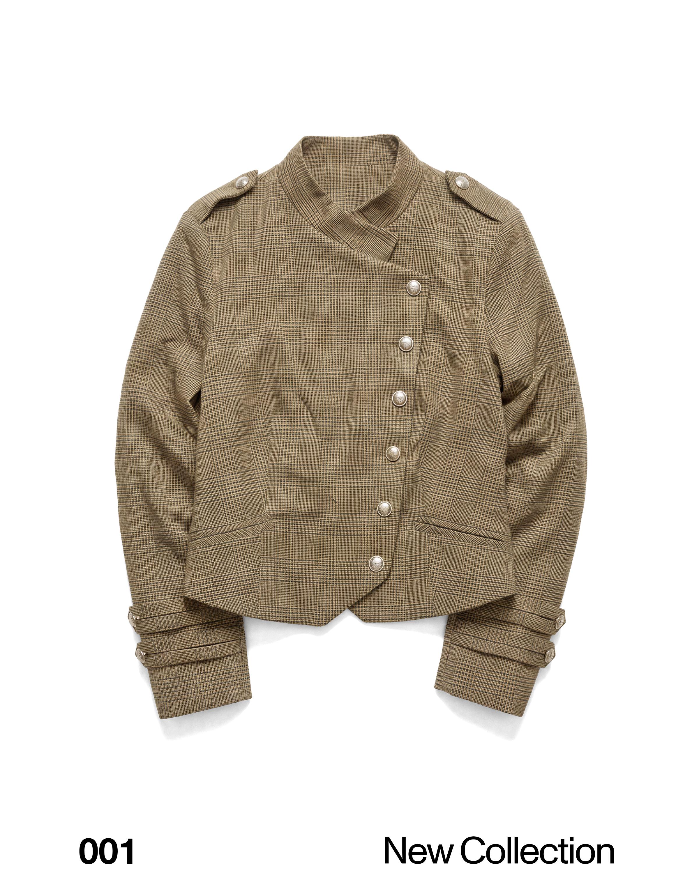 Double-breasted button blazer — Mink