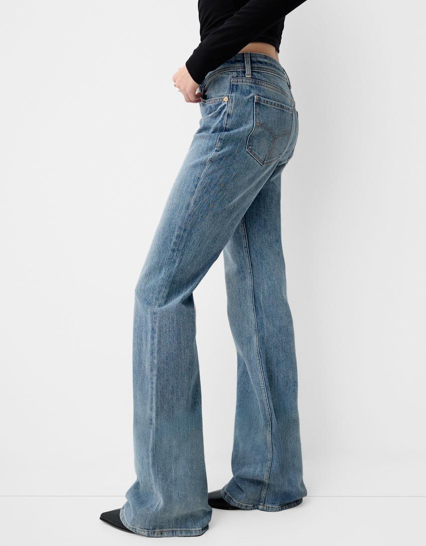 Texans bootcut low waist-Blau rentat-3