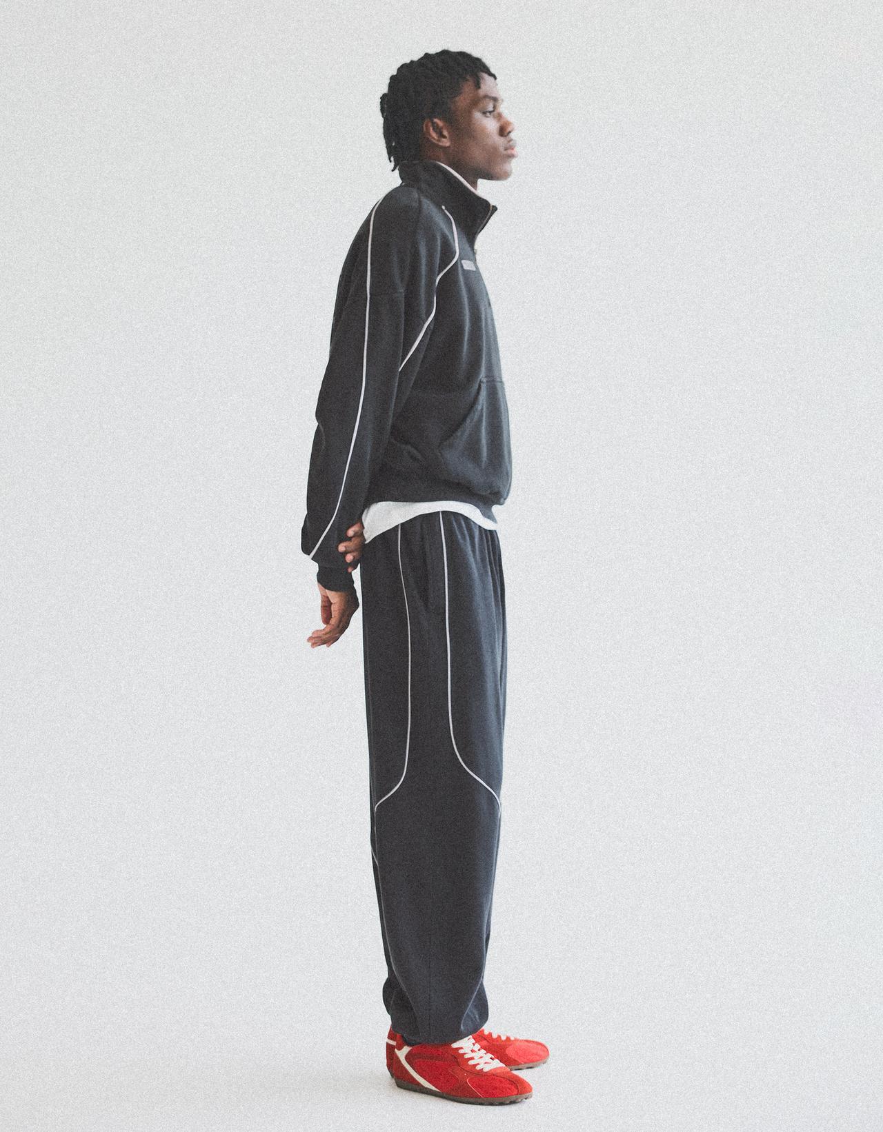 Washed baggy trousers — Grey