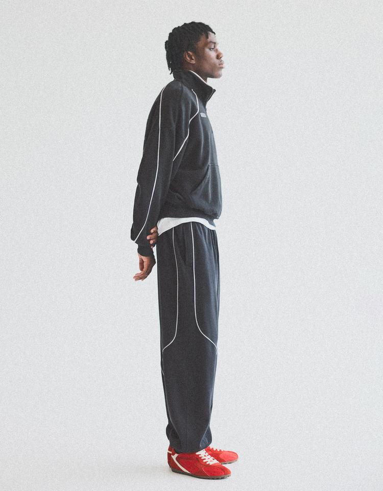 Washed baggy trousers — Grey