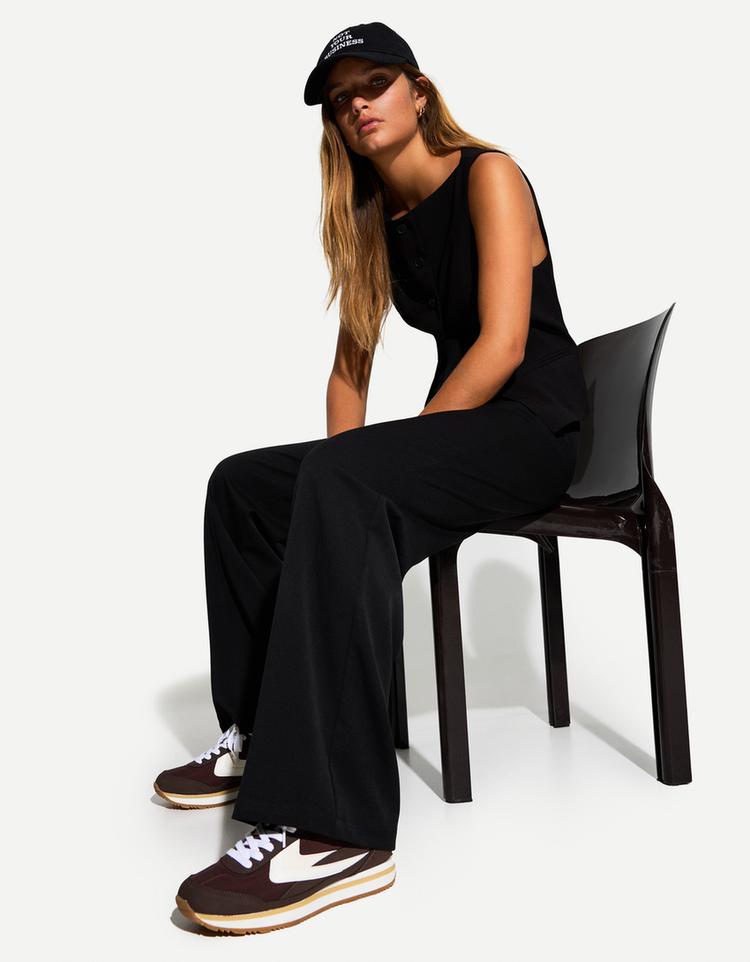 Wide-leg tailoring trousers