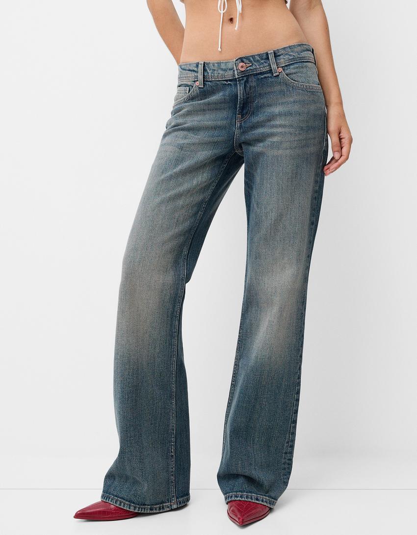 Jeans bootcut low waist-Azul lavado-1