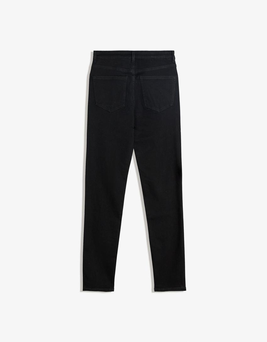 Jeans super taille haute skinny fit soft-Noir-1
