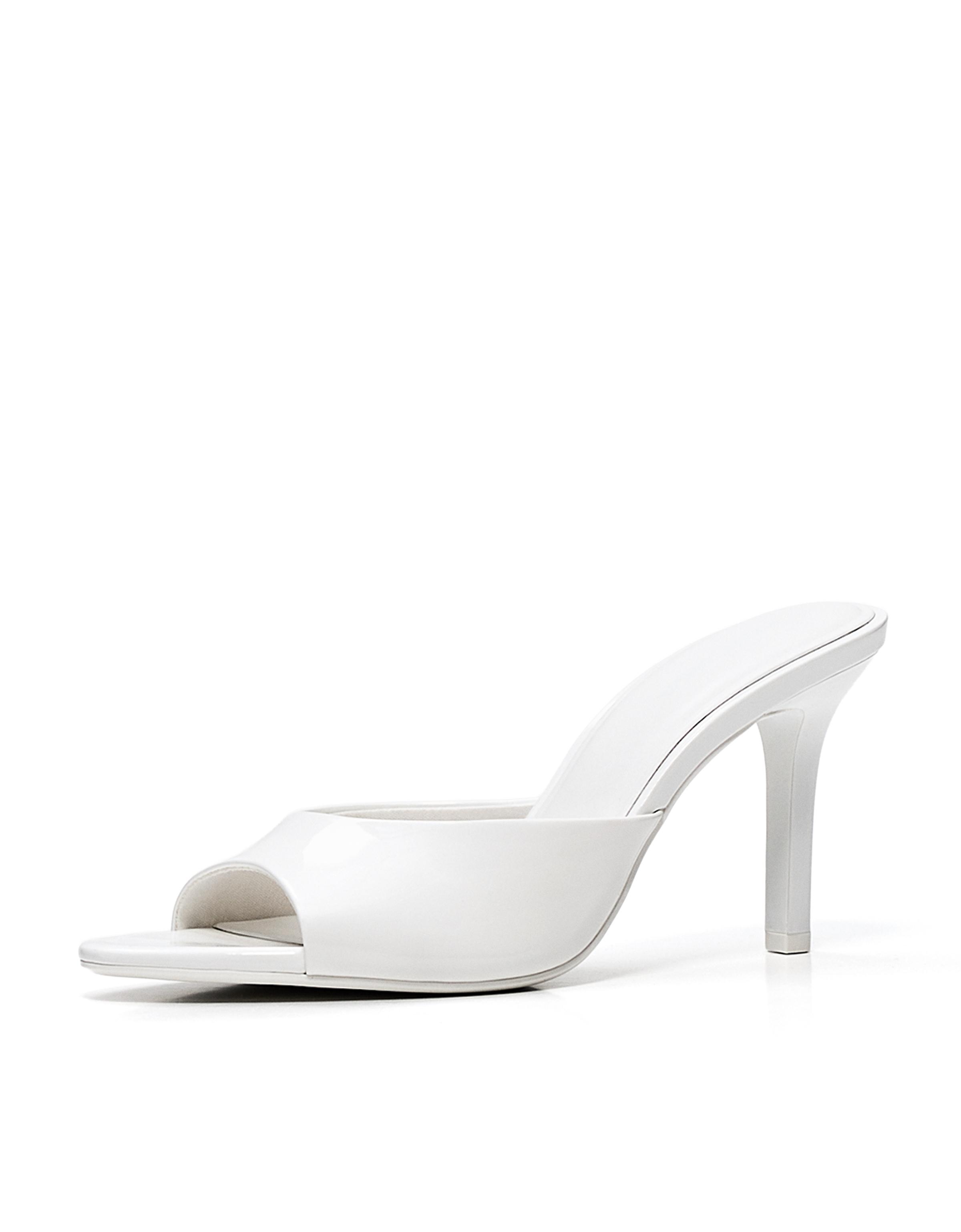 High-heel mules — WHITE