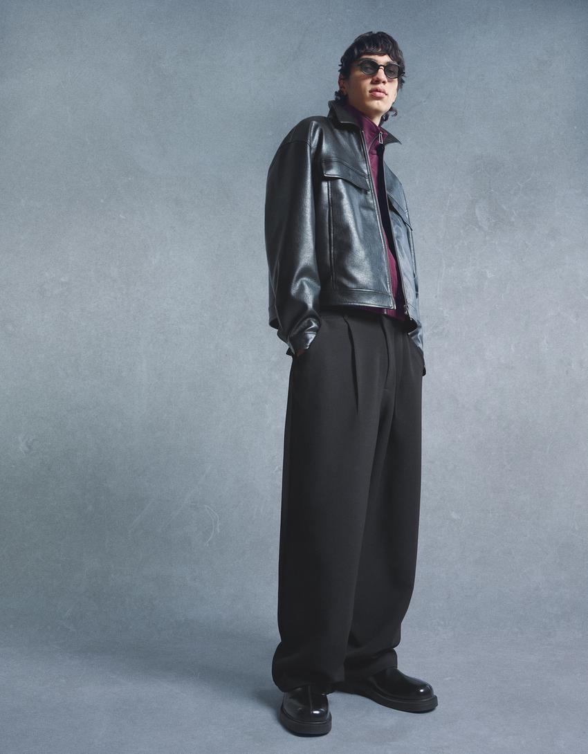 Pantalon super baggy tailoring-Noir