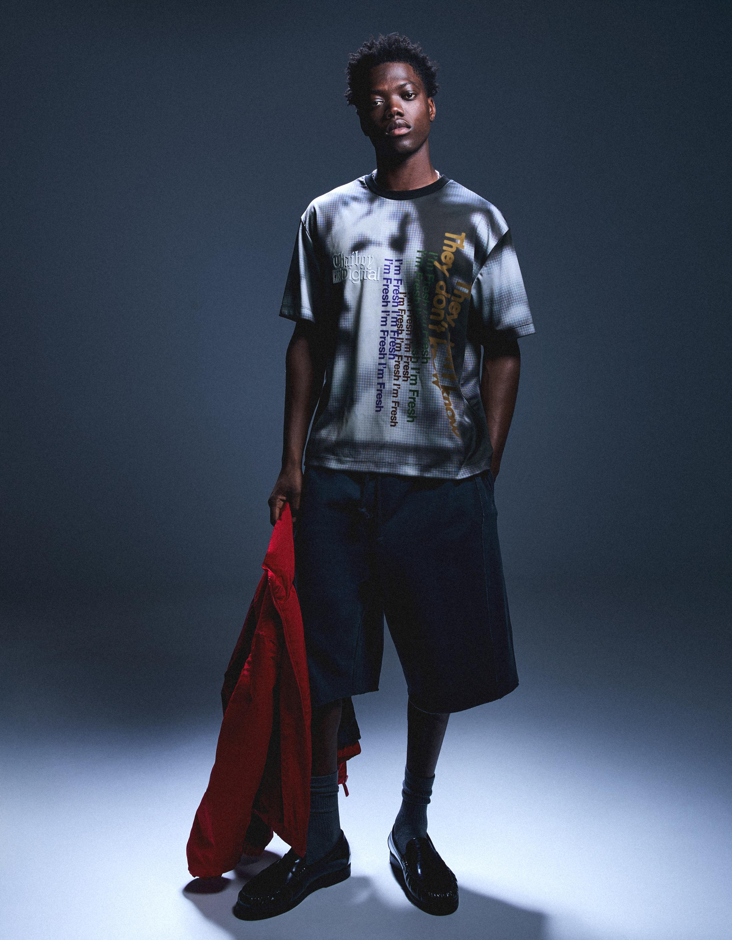 NTS X THAIBOY DIGITAL print short sleeve T-shirt — Blue
