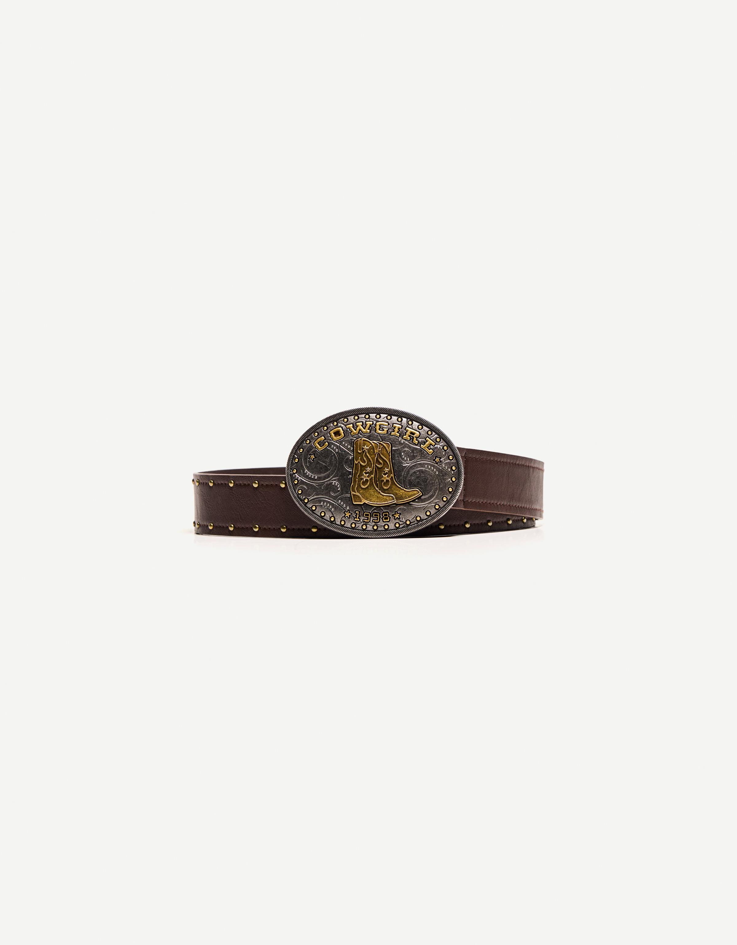 Belt with cowgirl buckle - Accessories - BSK Teen | Bershka