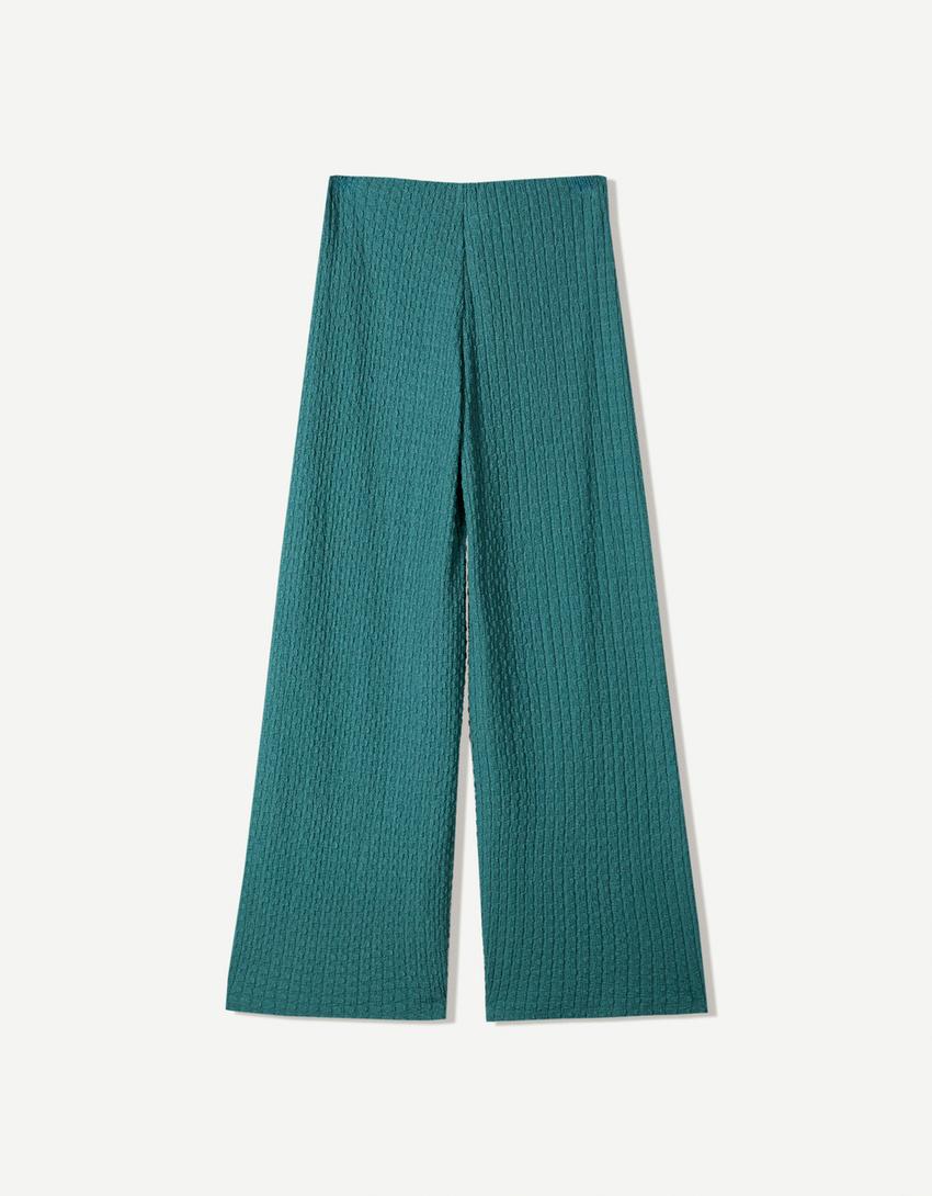 Pantalón wide leg-Verde-4