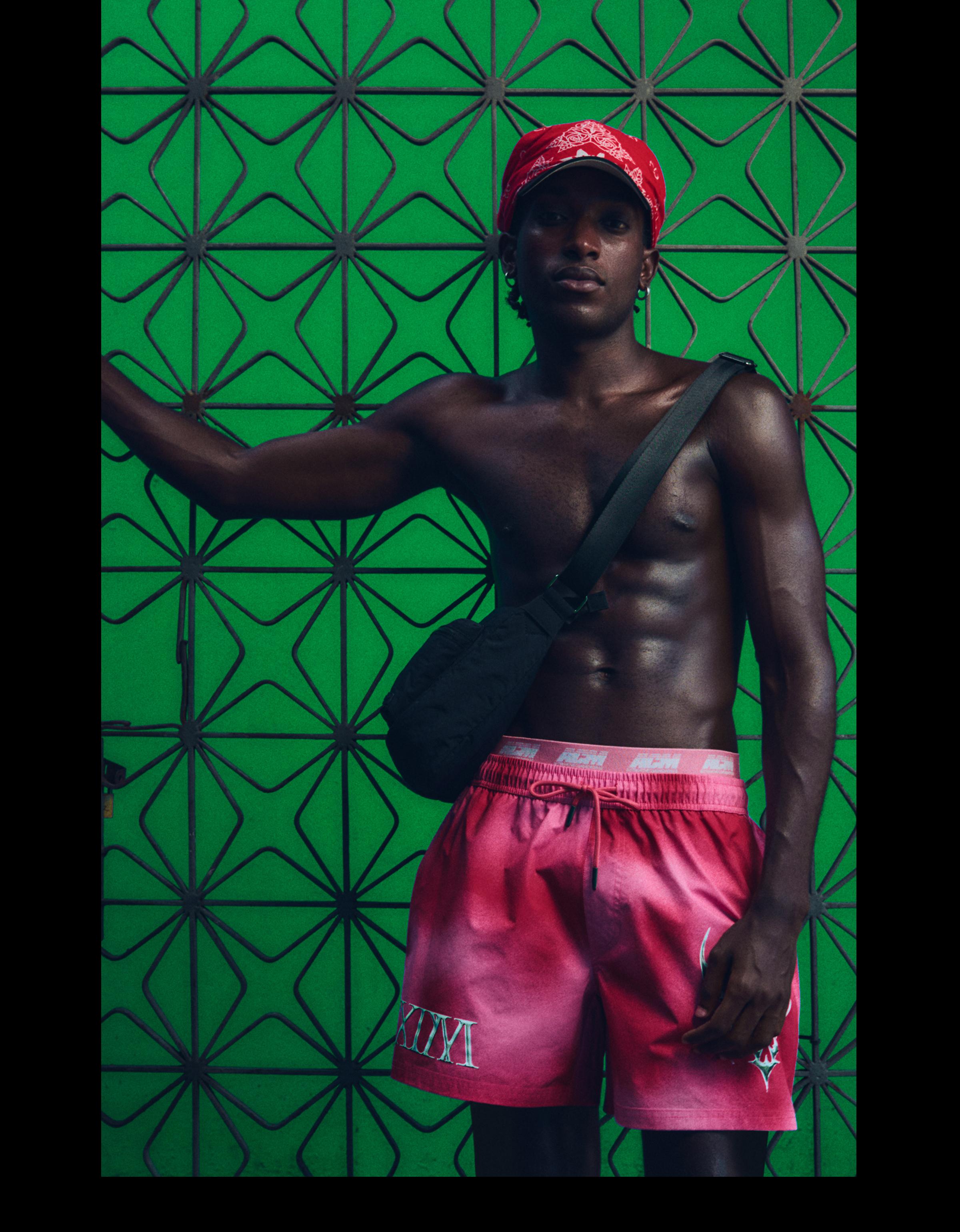 Boxy print swimsuit — Pink