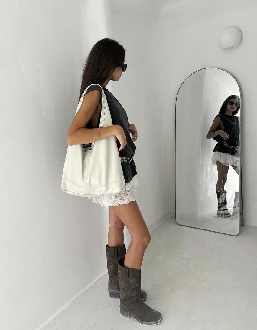 Tasche mit Nieten-Rohweiß-2