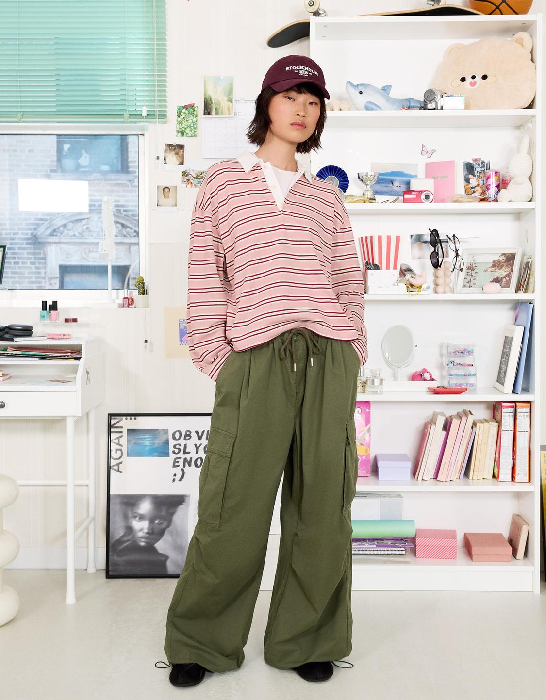 Parachute cargo trousers
