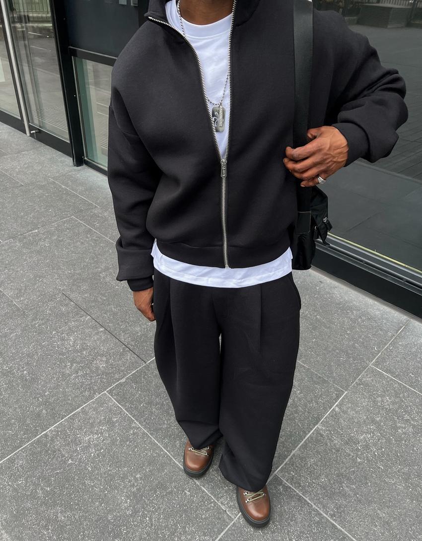 Pantalon technique à pinces-Noir