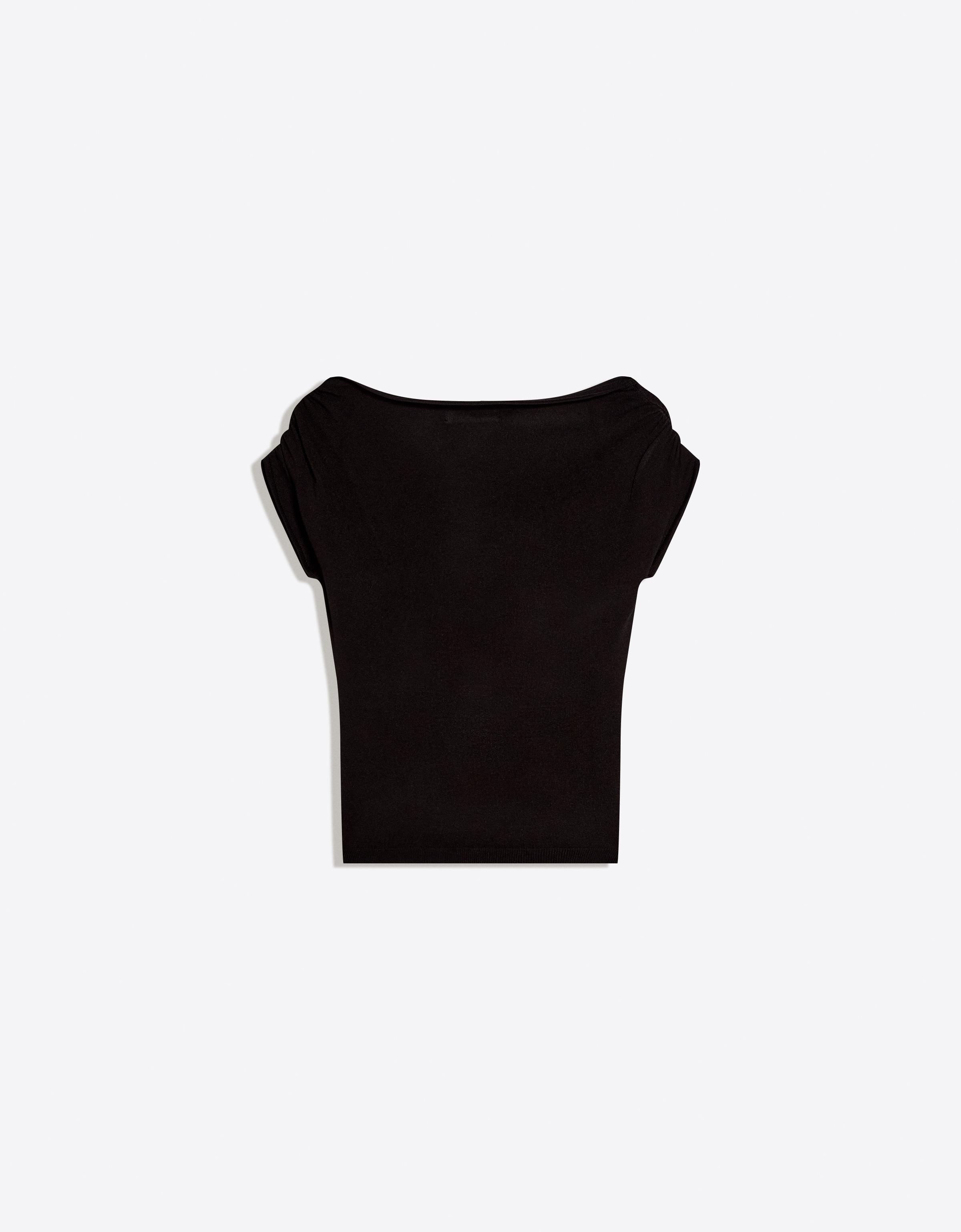 Asimetrik kemerli tişört - Görsel 24