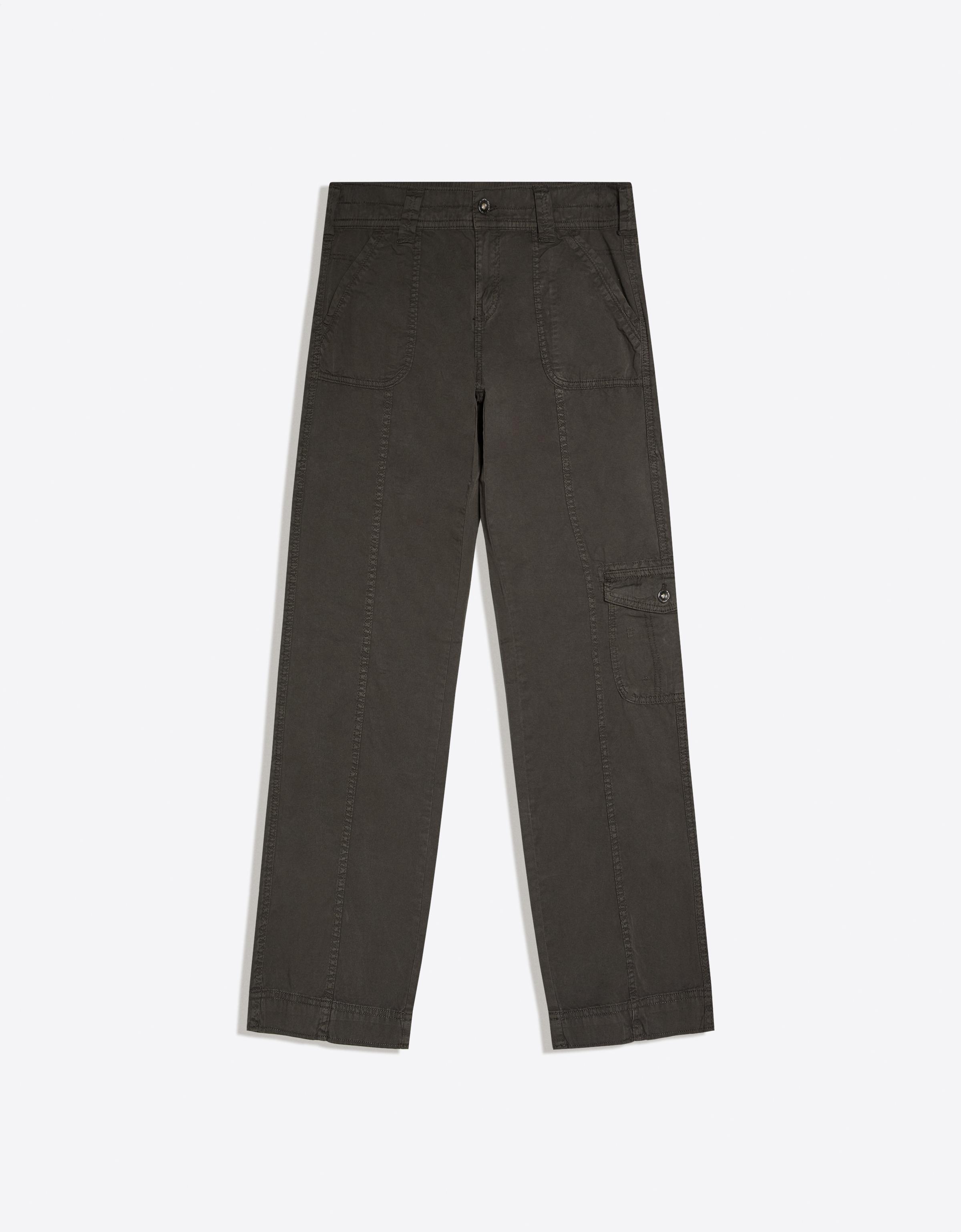Bershka Pantalón Cargo Straight Mujer Kaki