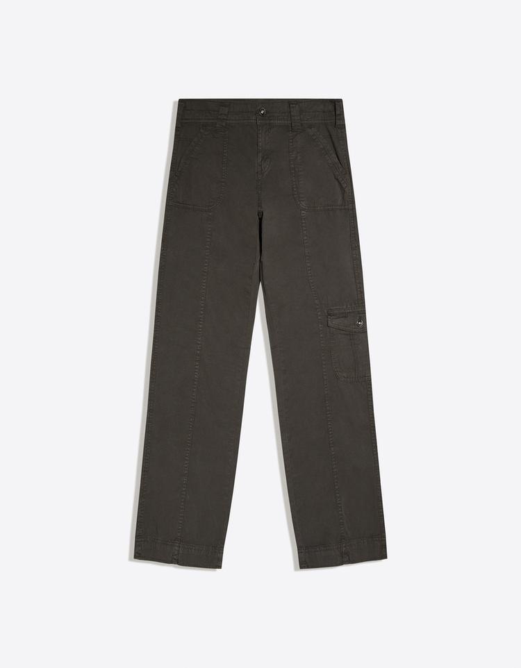 Straight cargo trousers — Khaki