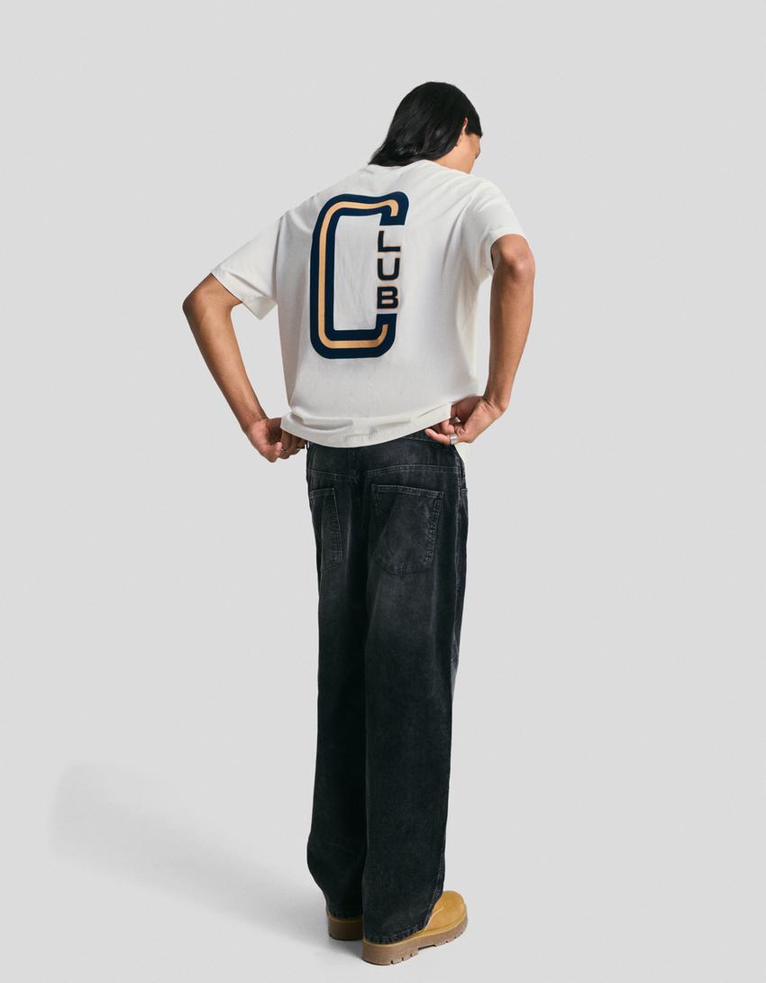 Short sleeve T-shirt with print-Off white