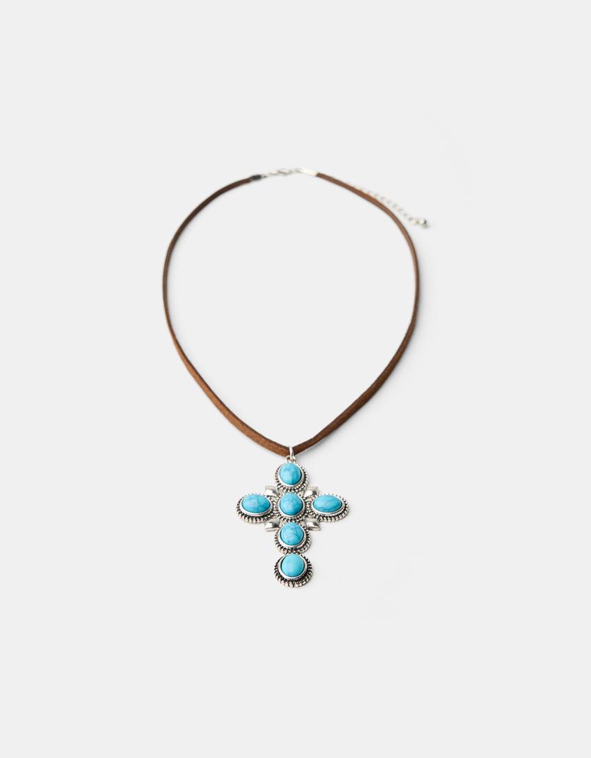 Bohem sembollü kolye-Turkuaz-4