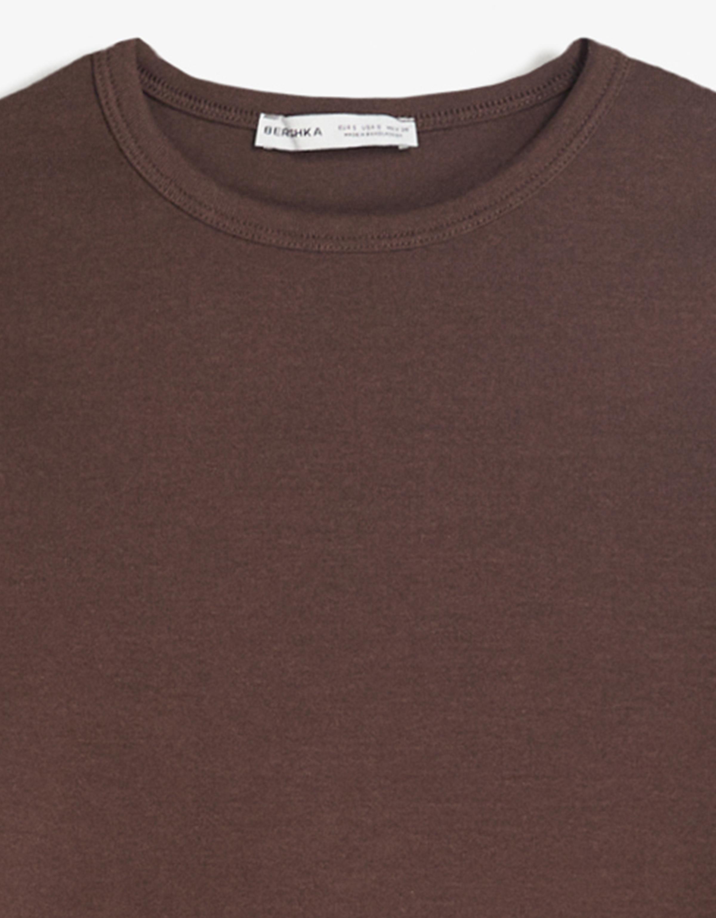 Long sleeve T-shirt — Brown