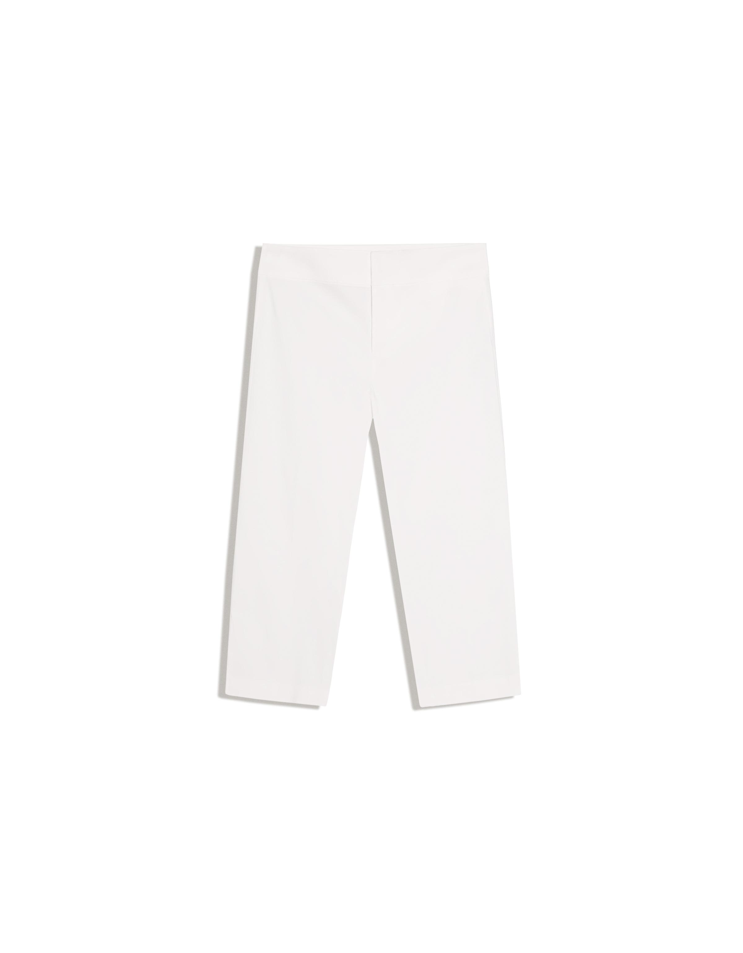 Capris with split hems — White