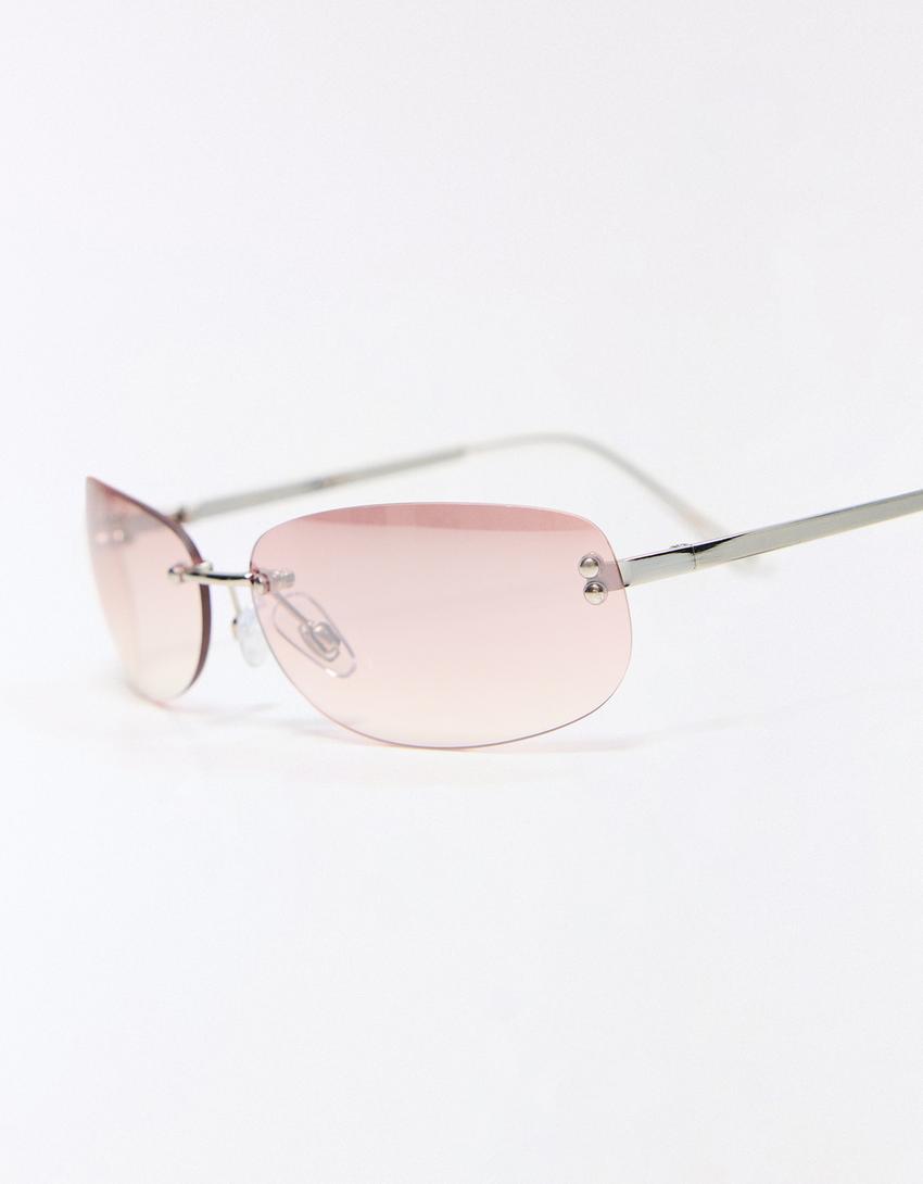 Randlose Sonnenbrille-Rosa