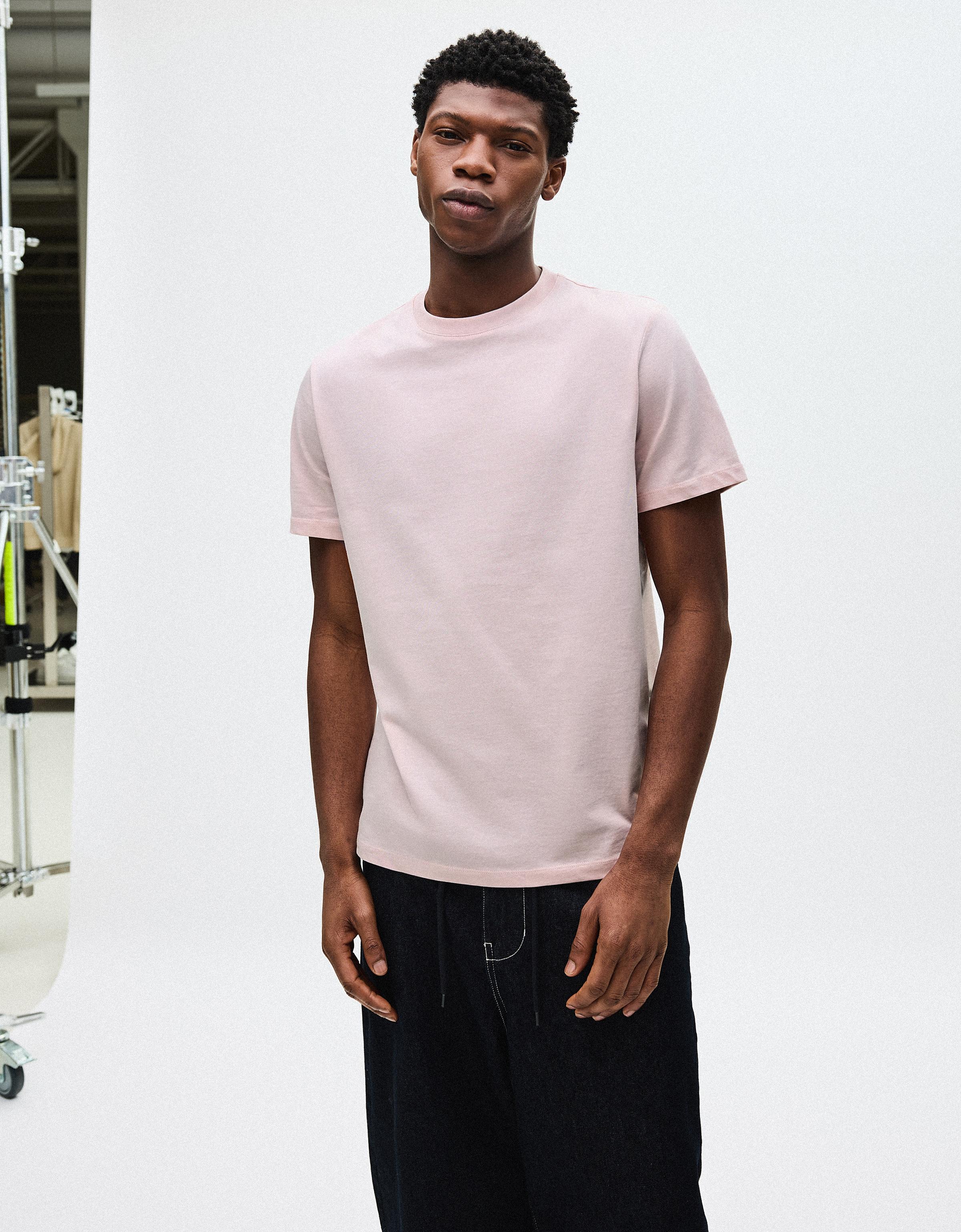 Bershka T-Shirt Mit Kurzen Ärmeln Herren Xxl Rosa