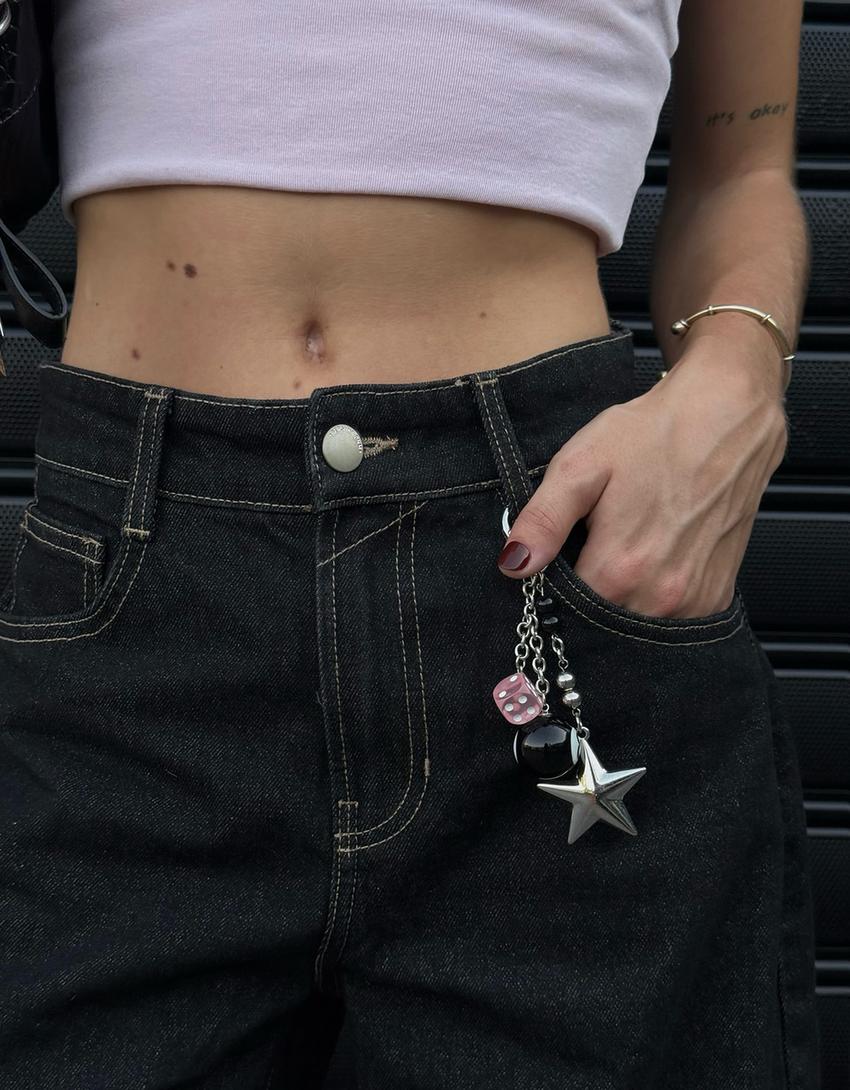 Star key ring-Silver