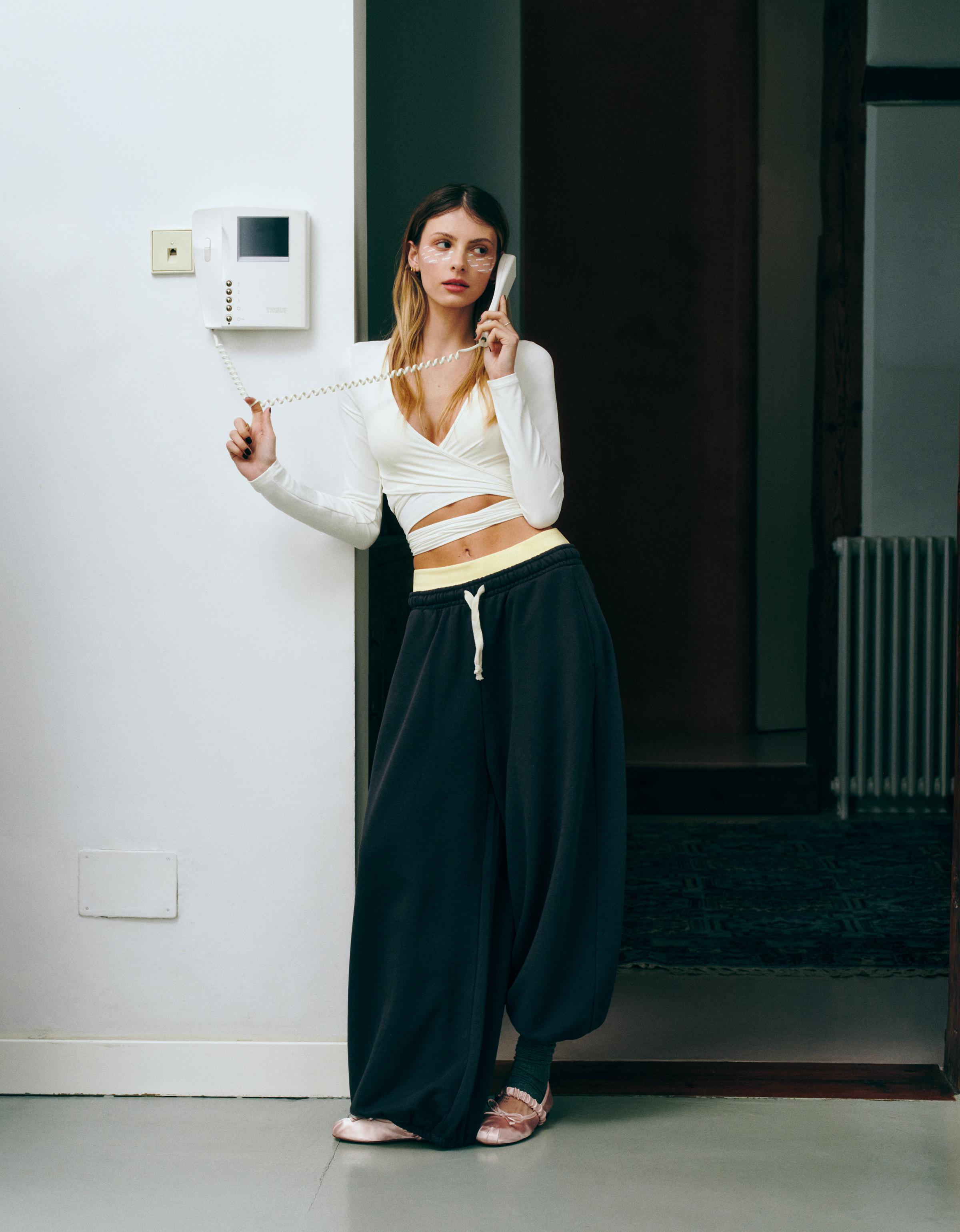 Balloon fit şardonlu eşofman altı - Görsel 23