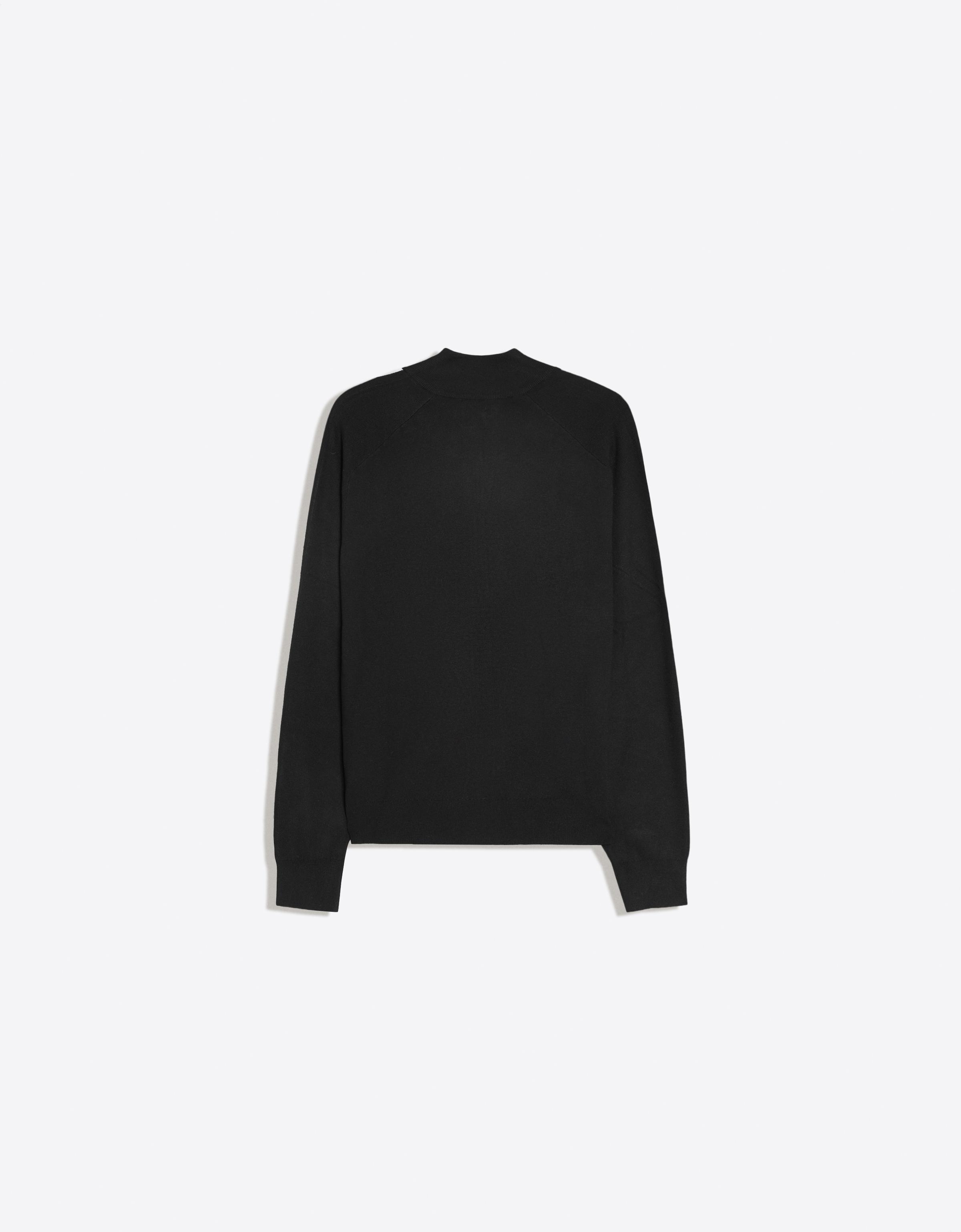 Embroidered zip-up jacket — Black