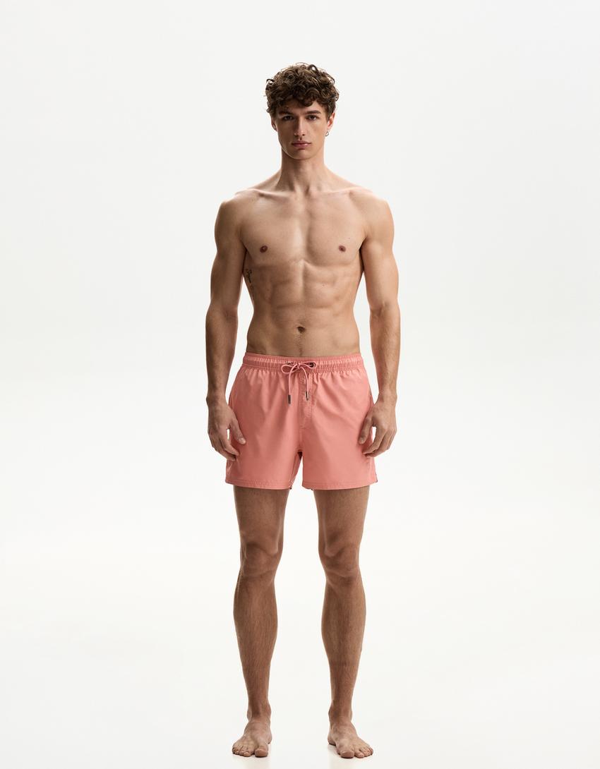 Plain swimming trunks-Salmon