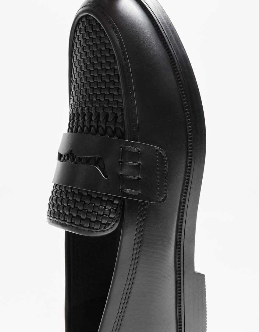 Mocassins tressés-Noir