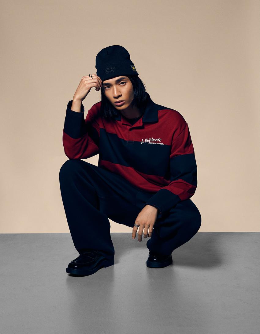 Polo felpa Nightmare on Elm Street-Rojo