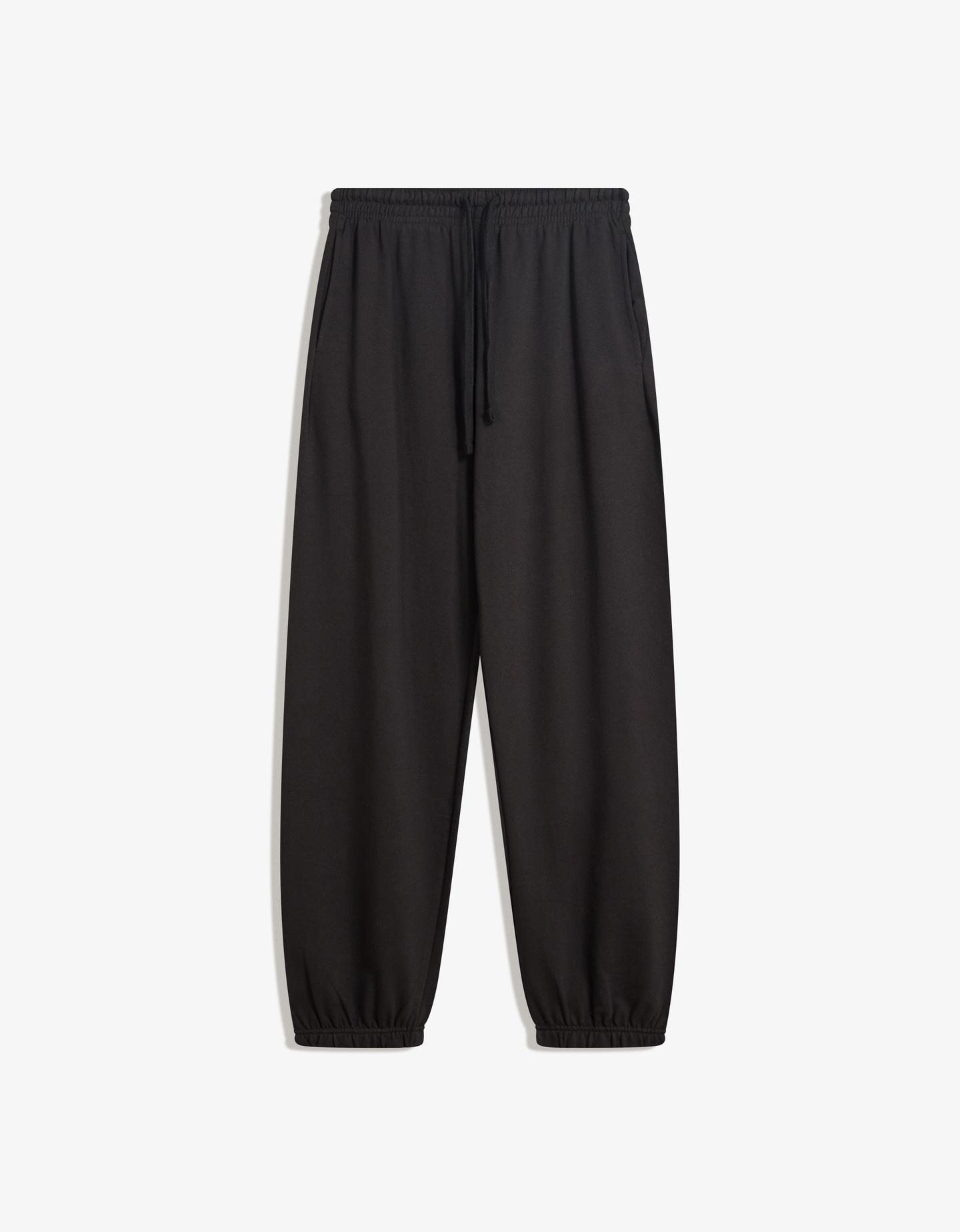 Bershka spodnie jogger z dzianiny dresowej czarny